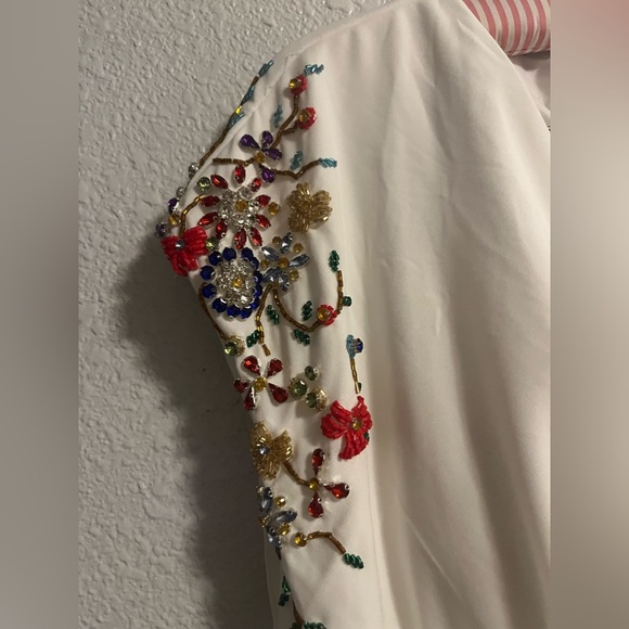 *Mac Duggal Embellished Sleeve Jersey Wrap Gown Dress NWT size 14C - Picture 7 of 10